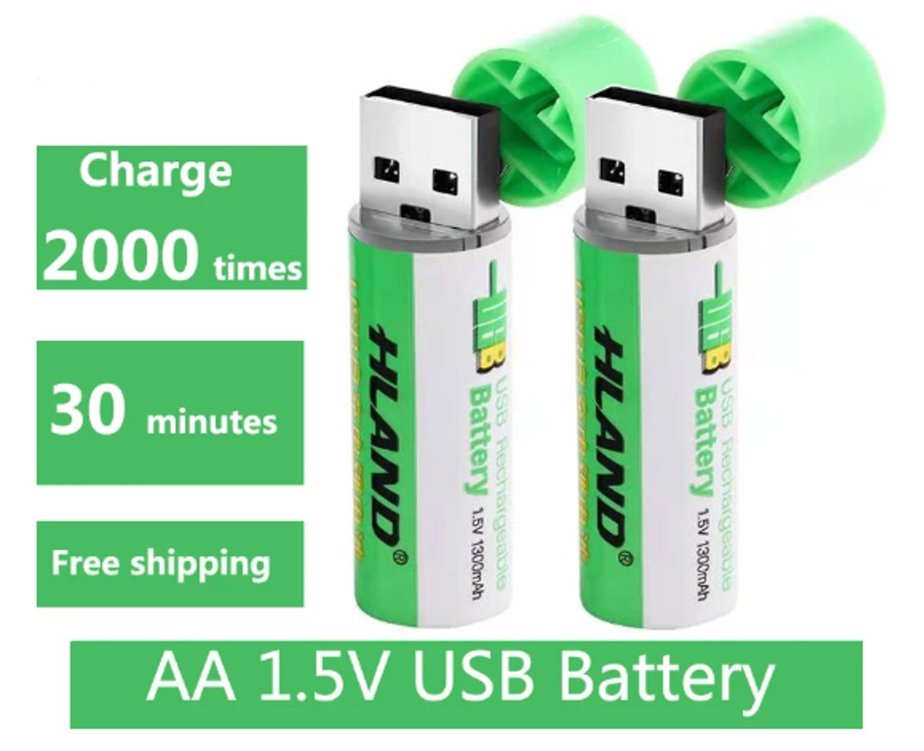 Wiederaufladbare AA Batterien 1.5V USB 2